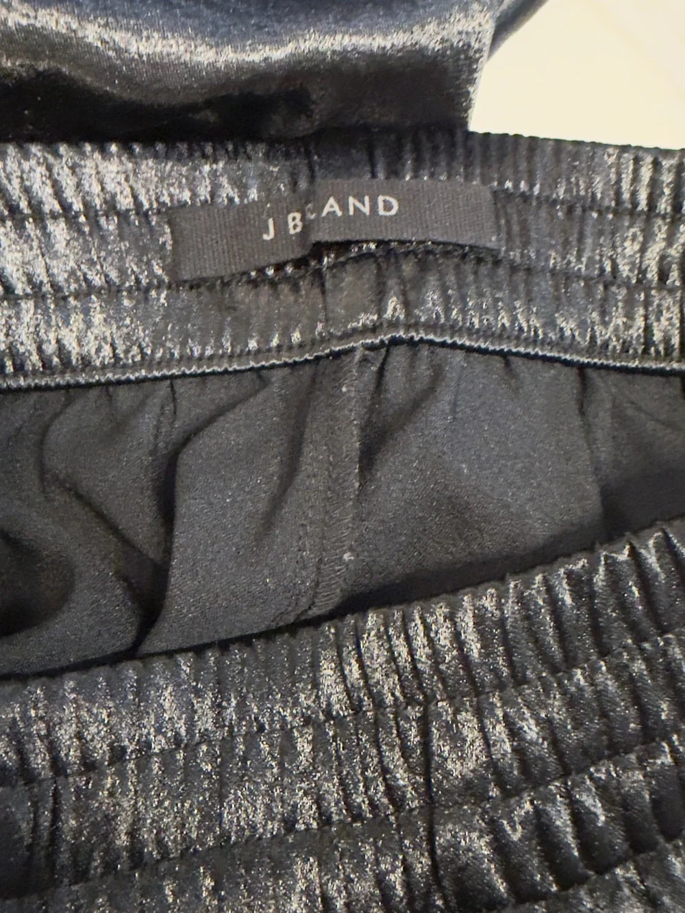J Brand Black Satin Rhinestone Lounge Pants - Picture 9 of 10